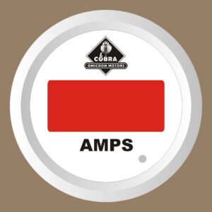 Ampérmetr DC bílá/bílá 85mm