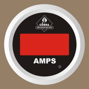 Ampérmetr DC bílá/černá 85mm