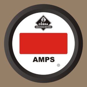 Ampérmetr DC černá/bílá 85mm