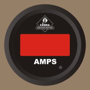 Ampérmetr DC černá/černá 85mm