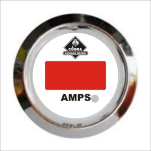 Ampérmetr DC chrom/bílá 53mm