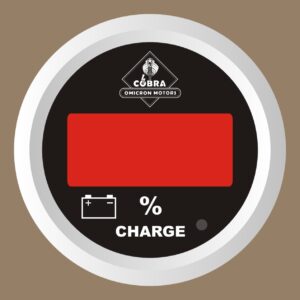 Nabití baterie % bílá/černá 85mm