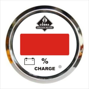 Nabití baterie % chrom/bílá 85mm