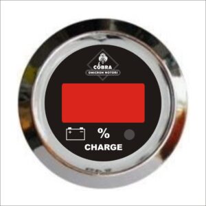 Nabití baterie % chrom/černá 53mm