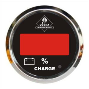 Nabití baterie % chrom/černá 85mm