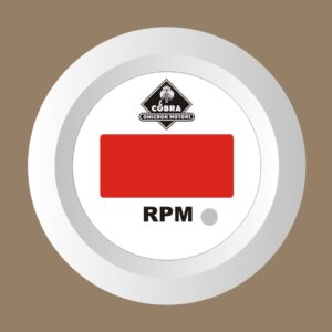 Otáčkoměr bílá/bílá 53mm