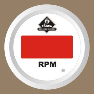 Otáčkoměr bílá/bílá 85mm