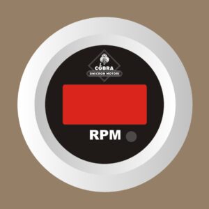 Otáčkoměr bílá/černá 53mm