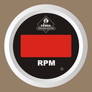 Otáčkoměr bílá/černá 85mm