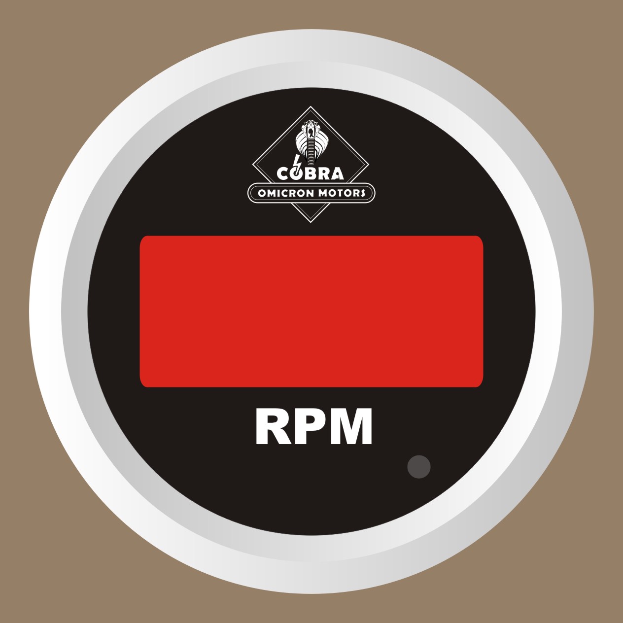 Otáčkoměr bílá/černá 85mm