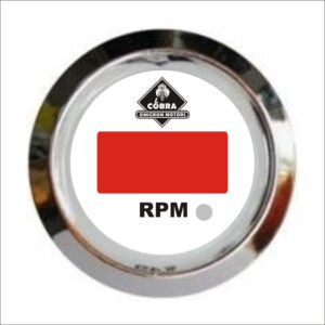 Otáčkoměr chrom/bílá 53mm