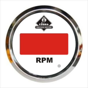 Otáčkoměr chrom/bílá 85mm