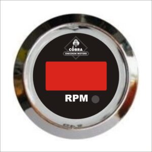 Otáčkoměr chrom/černá 53mm