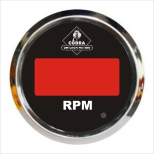 Otáčkoměr chrom/černá 85mm