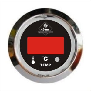 Teploměr chrom/černá 53mm