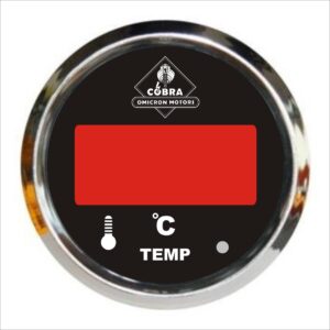 Teploměr chrom/černá 85mm