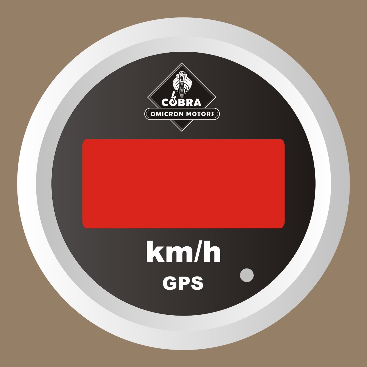 Rychloměr GPS km/h bílá/černá 85mm sada