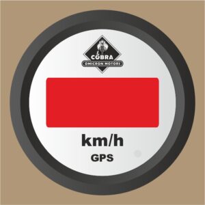 Rychloměr GPS km/h černá/bílá 85mm sada