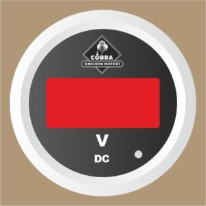 Voltmetr bílá/černá 85mm