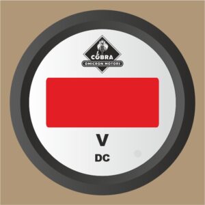 Voltmetr černá/bílá 85mm