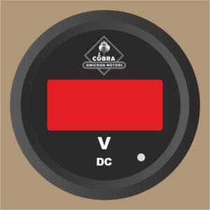 Voltmetr černá/černá 85mm