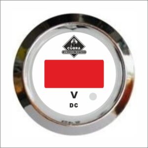 Voltmetr chrom/bílá 53mm